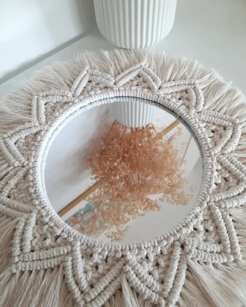 Miroir Makarska (Petit, Ecru)